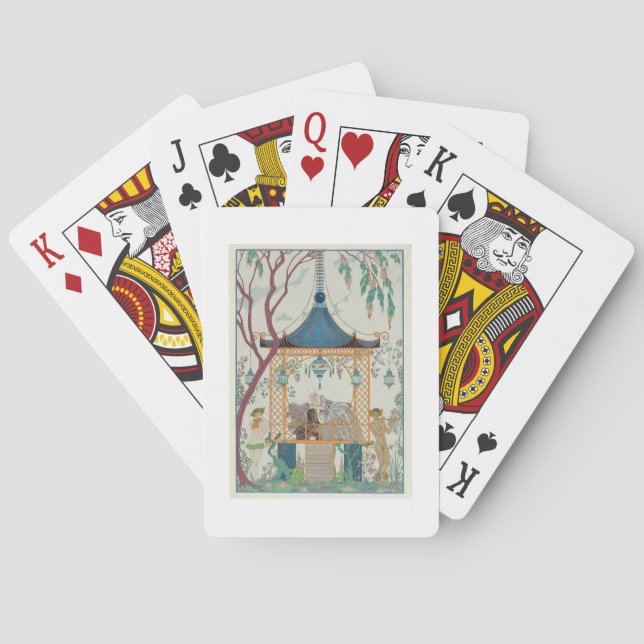 Baraja De Cartas Ilustracion para los "Fetes Galantes" por Paul (Reverso)