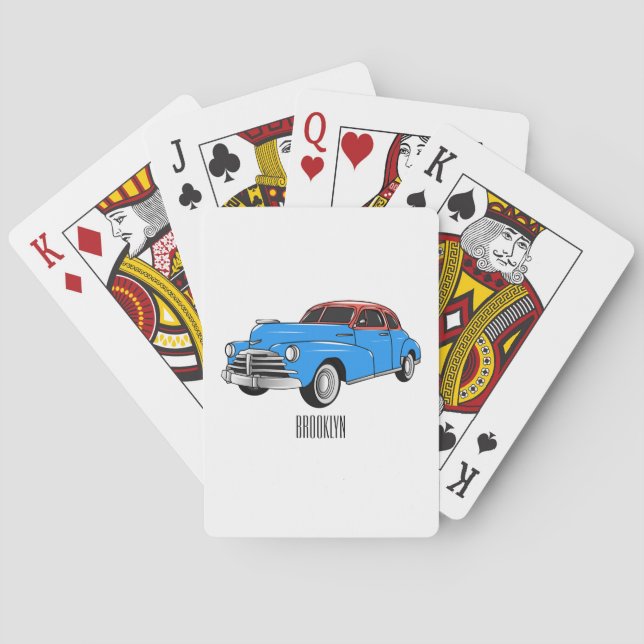 Baraja De Cartas Ilustracion personalizado clásico de 1948 (Reverso)