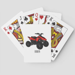 Baraja De Cartas Ilustracion personalizado de atv de cuatro bicicle