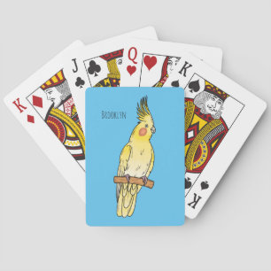 Baraja De Cartas Ilustracion personalizado de aves de Cockatiel