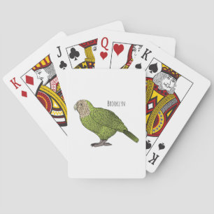 Baraja De Cartas Ilustracion personalizado de aves Kakapo