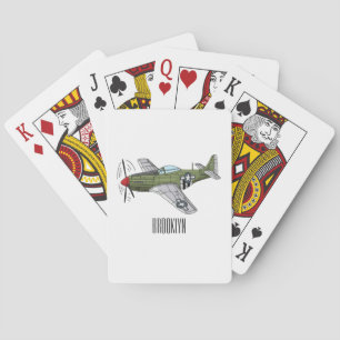 Baraja De Cartas Ilustracion personalizado de avión militar
