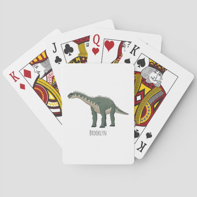 Baraja De Cartas Ilustracion personalizado de Barapasaurus (Reverso)