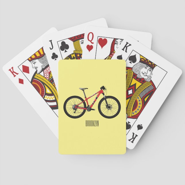 Baraja De Cartas Ilustracion personalizado de bicicletas (Reverso)