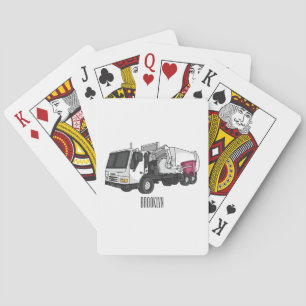 Baraja De Cartas Ilustracion personalizado de camión de basura