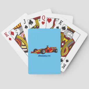 Baraja De Cartas Ilustracion personalizado de coches de carreras de