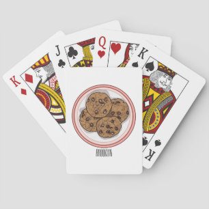 Baraja De Cartas Ilustracion personalizado de galletas de chocolate