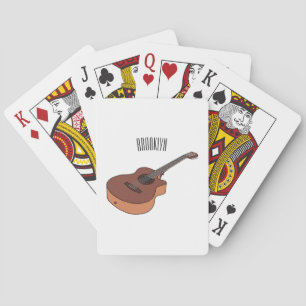 Baraja De Cartas Ilustracion personalizado de guitarra acústica