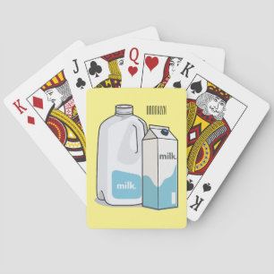 Baraja De Cartas Ilustracion personalizado de leche