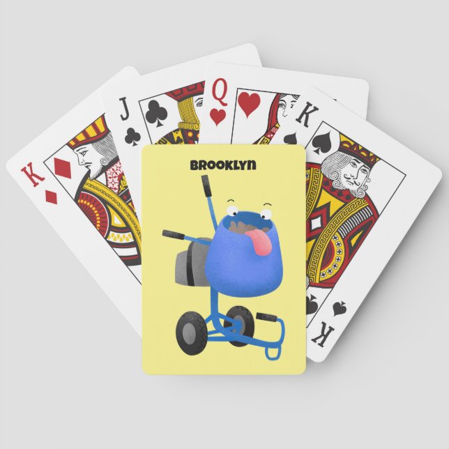 Baraja De Cartas Ilustracion personalizado de mezclador de cemento  (Reverso)