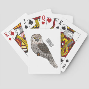 Baraja De Cartas Ilustracion personalizado de pájaro de Tawny