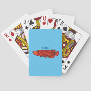 Baraja De Cartas Ilustracion personalizado de pescado de Arowana Ro