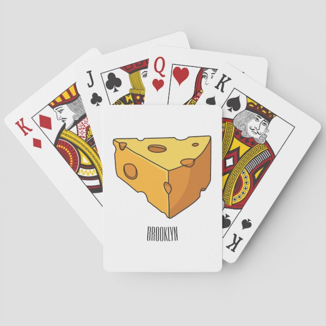 Baraja De Cartas Ilustracion personalizado de queso (Reverso)