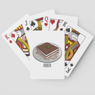 Baraja De Cartas Ilustracion personalizado de tarta de Tiramisu