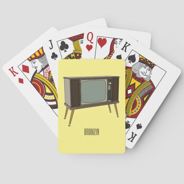 Baraja De Cartas Ilustracion personalizado de televisión (Reverso)