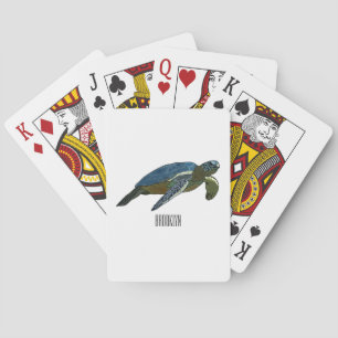 Baraja De Cartas Ilustracion personalizado de tortugas marinas