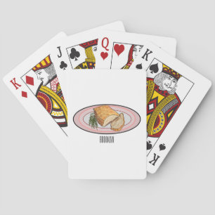 Baraja De Cartas Ilustracion personalizado del vientre de cerdo asa
