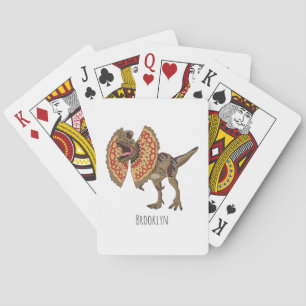 Baraja De Cartas Ilustracion personalizado Dilophosaurus