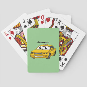 Baraja De Cartas Ilustracion personalizado divertido de taxi amaril
