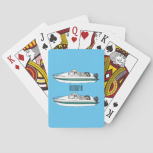 Baraja De Cartas Ilustracion personalizado en motocicleta