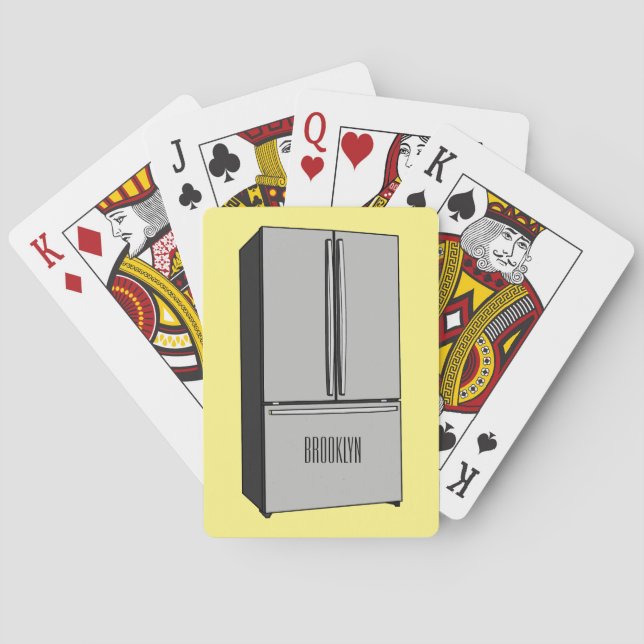 Baraja De Cartas Ilustracion personalizado frigorífico de puerta fr (Reverso)