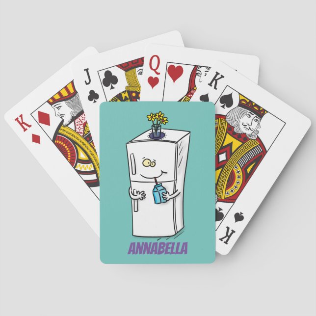Baraja De Cartas Ilustracion personalizado frigorífico divertido (Reverso)