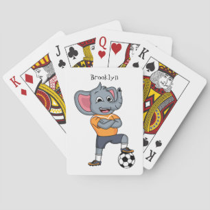 Baraja De Cartas Ilustracion personalizado futbolista elefante