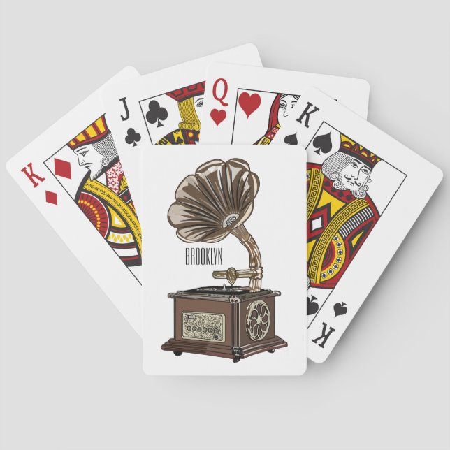 Baraja De Cartas Ilustracion personalizado girable (Reverso)