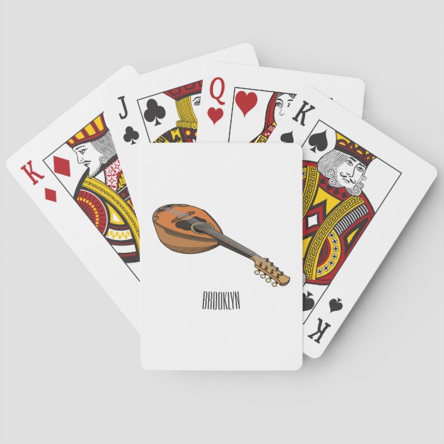 Baraja De Cartas Ilustracion personalizado Mandolin (Reverso)