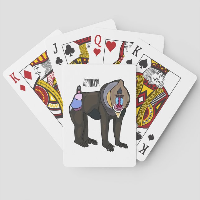 Baraja De Cartas Ilustracion personalizado Mandrill (Reverso)