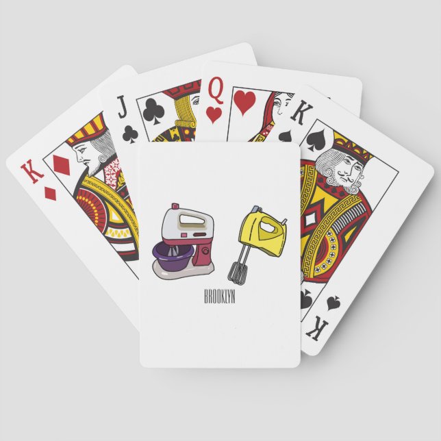 Baraja De Cartas Ilustracion personalizado mezclador (Reverso)