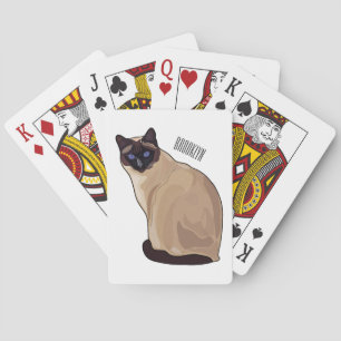 Baraja De Cartas Ilustracion personalizado siamés