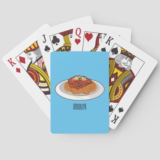 Baraja De Cartas Ilustracion personalizado Spaghetti (Reverso)