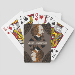 Baraja De Cartas Ilustracion retrato de William Shakespeare Gold