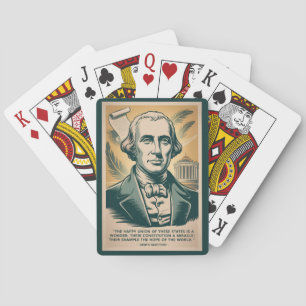 Baraja De Cartas Ilustración Retro del Cuarto Presidente James Madi