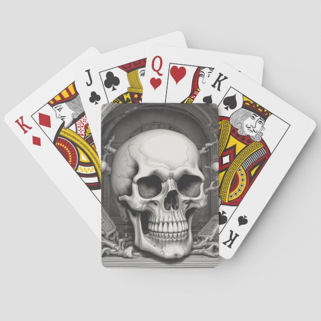 Baraja De Cartas Ilustracion Skull (Reverso)