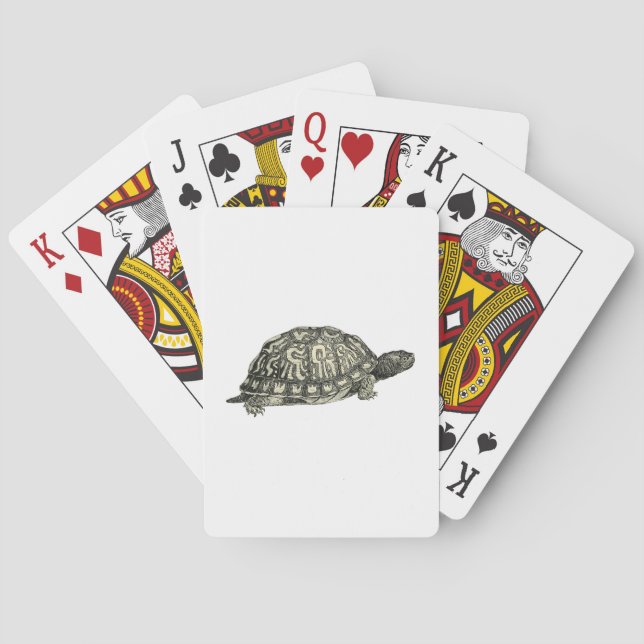 Baraja De Cartas Ilustracion Tortoise de época (Reverso)