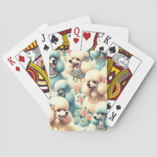 Baraja De Cartas Ilustracion Vintage Seamless Poodle