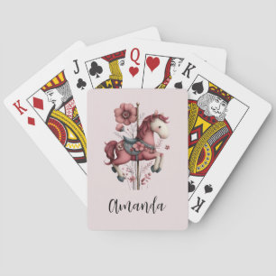Baraja De Cartas Imagen de caballo de carrusel caprichoso