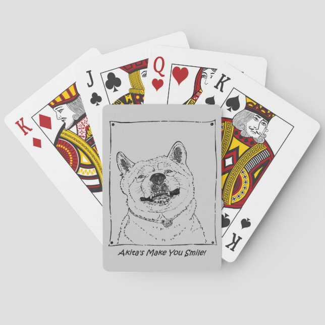 Baraja De Cartas imagen de perro divertido (Reverso)