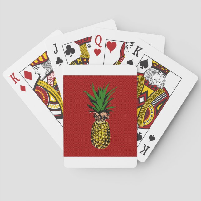 Baraja De Cartas Imagen de Pineapple Newsprint (Reverso)