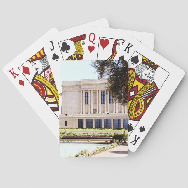 Baraja De Cartas imagen del templo de lds mormon mesa arizona (Reverso)