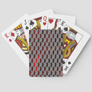 Baraja De Cartas Imagen roja bajo placas grises, formas rectangular