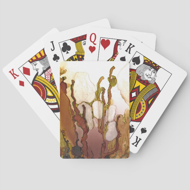 Baraja De Cartas Imaginación en bronce Puente de arte con tinta de  (Reverso)