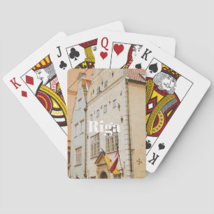 Baraja De Cartas Imán de foto flexible del paisaje urbano de Riga