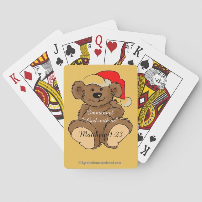 Baraja De Cartas Immanuel Dios con nosotros Navidades Teddy (Reverso)