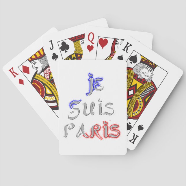 Baraja De Cartas Impresión artística de Je Suis Paris (Reverso)