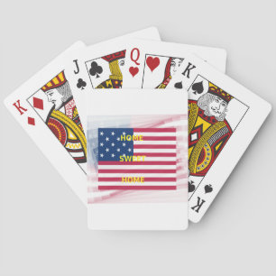 Baraja De Cartas Impresión artística de la bandera de los Estados U