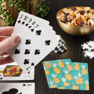 Baraja De Cartas Impresión de acuarela de piña