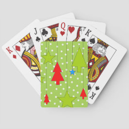 Baraja De Cartas Impresión de árbol de Navidad festivo